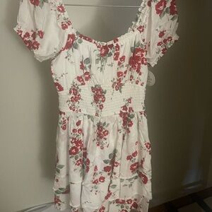 Hollister Floral Puff Sleeve Dress Medium
